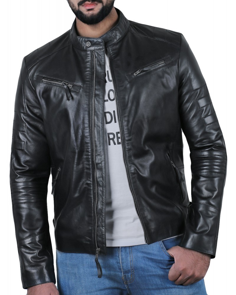 Laverapelle Men's Genuine Lambskin Leather Jacket (Racer Jacket) - 1501025 Laverapelle Men's Genuine Lambskin Leather Jacket (Racer Jacket) - 1501025
