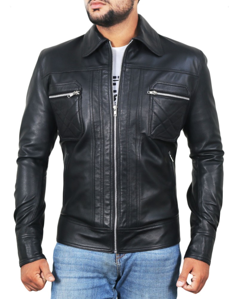 Laverapelle Men's Genuine Lambskin Leather Jacket (Classic Jacket) - 1501153 Laverapelle Men's Genuine Lambskin Leather Jacket (Classic Jacket) - 1501153