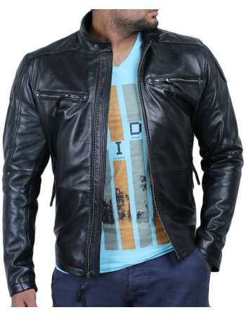Laverapelle Men's Genuine Lambskin Leather Jacket (Fencing Jacket) - 1501225 Laverapelle Men's Genuine Lambskin Leather Jacket (Fencing Jacket) - 1501225