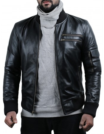 Laverapelle Men's Genuine Lambskin Leather Jacket (Bomber Jacket) - 1501286 Laverapelle Men's Genuine Lambskin Leather Jacket (Bomber Jacket) - 1501286