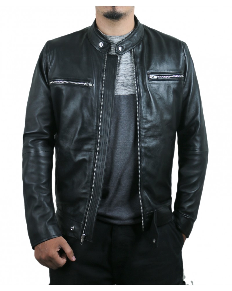 Laverapelle Men's Genuine Lambskin Leather Jacket (Racer Jacket) - 1501316 Laverapelle Men's Genuine Lambskin Leather Jacket (Racer Jacket) - 1501316
