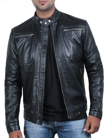 Laverapelle Men's Genuine Lambskin Leather Jacket (Fencing Jacket) - 1501320 Laverapelle Men's Genuine Lambskin Leather Jacket (Fencing Jacket) - 1501320
