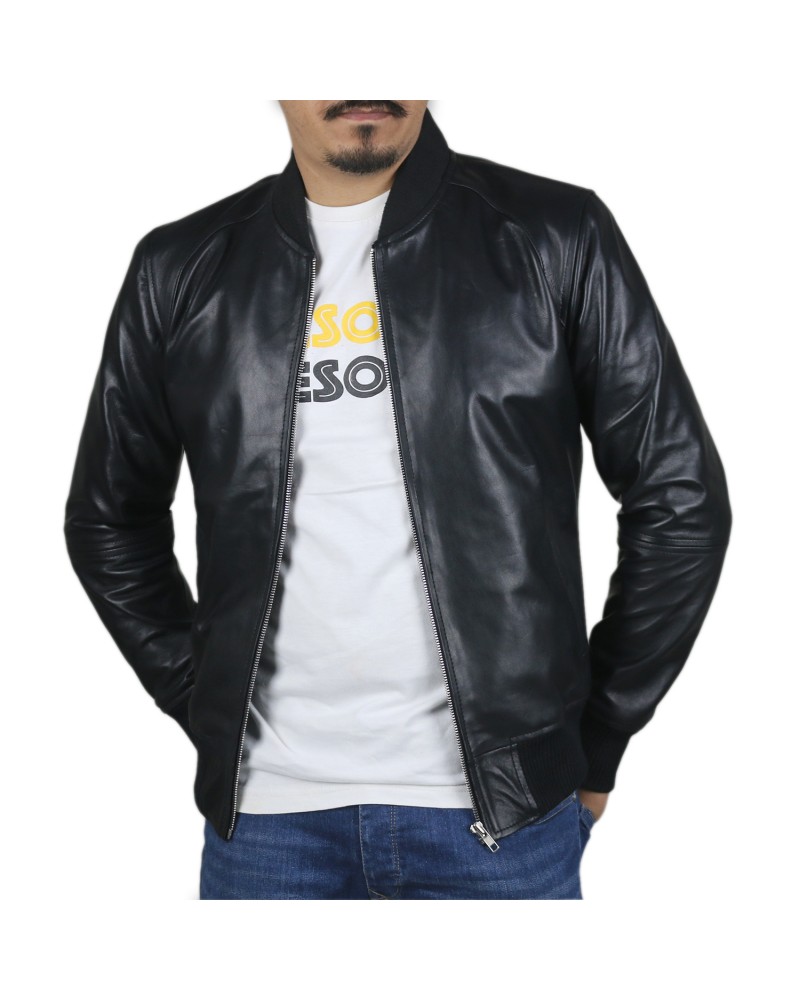 Laverapelle Men's Genuine Lambskin Leather Jacket (Bomber Jacket) - 1501361 Laverapelle Men's Genuine Lambskin Leather Jacket (Bomber Jacket) - 1501361