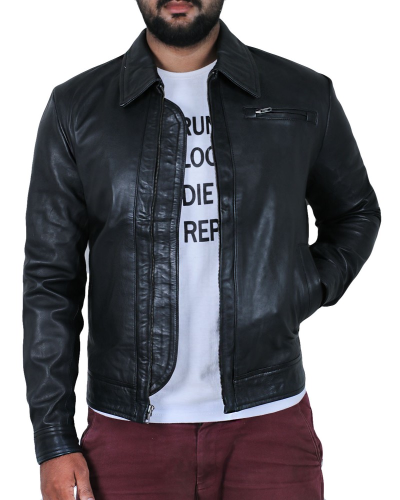 Laverapelle Men's Genuine Lambskin Leather Jacket (Aviator Jacket) - 1501389