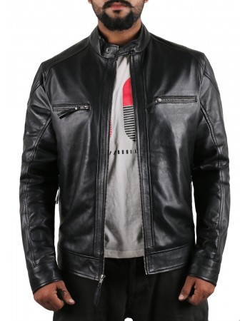 Laverapelle Men's Genuine Lambskin Leather Jacket (Racer Jacket) - 1501394
