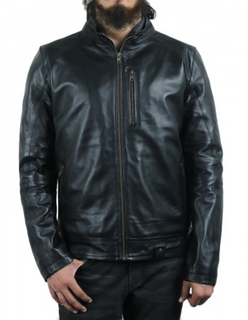 Laverapelle Men's Genuine Lambskin Leather Jacket (Racer Jacket) - 1501411