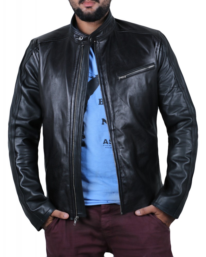 Laverapelle Men's Genuine Cowhide Leather Jacket (Racer Jacket) - 1501421