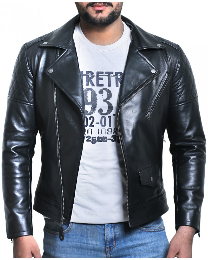 Laverapelle Men's Genuine Lambskin Leather Jacket (Double Rider Jacket) - 1501492