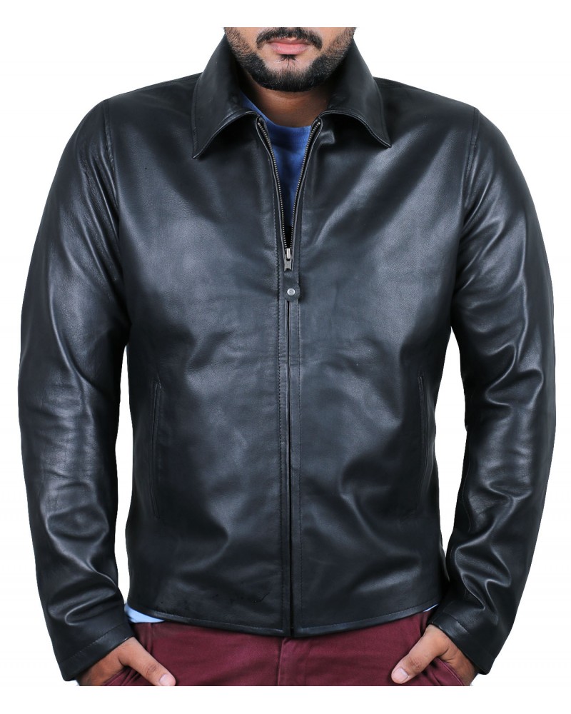 Laverapelle Men's Genuine Lambskin Leather Jacket (Aviator Jacket) - 1501497
