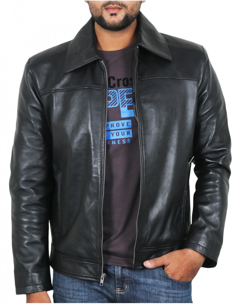 Laverapelle Men's Genuine Lambskin Leather Jacket (Aviator Jacket) - 1501514