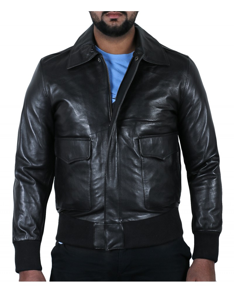 Laverapelle Men's Genuine Lambskin Leather Jacket (Bomber Jacket) - 1501530