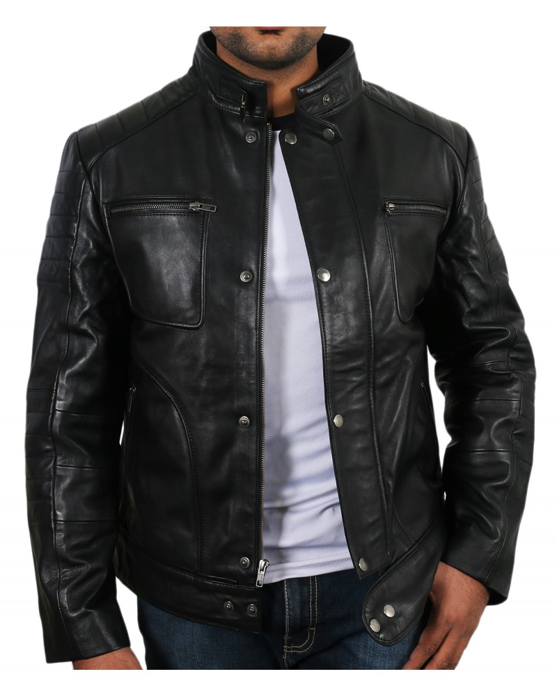 Laverapelle Men's Genuine Lambskin Leather Jacket (Fencing Jacket) - 1501573