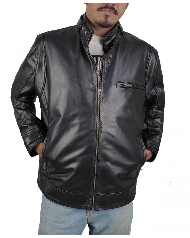 Laverapelle Men's Genuine Cowhide Leather Jacket (Fencing Jacket) - 1501582 Laverapelle Men's Genuine Cowhide Leather Jacket (Fencing Jacket) - 1501582
