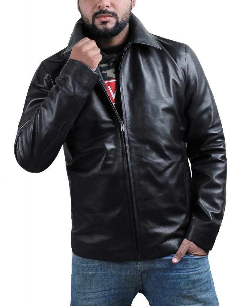 Laverapelle Men's Genuine Lambskin Leather Jacket (Aviator Jacket) - 1501587