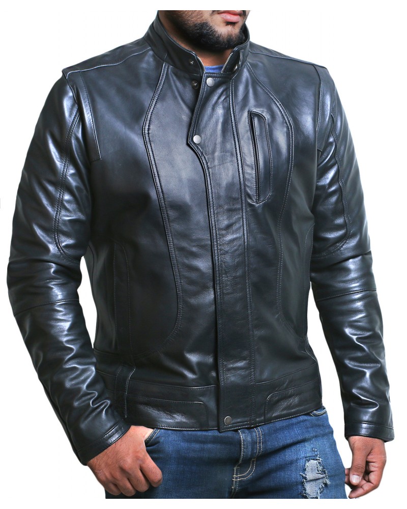 Laverapelle Men's Genuine Cowhide Leather Jacket (Fencing Jacket) - 1501630