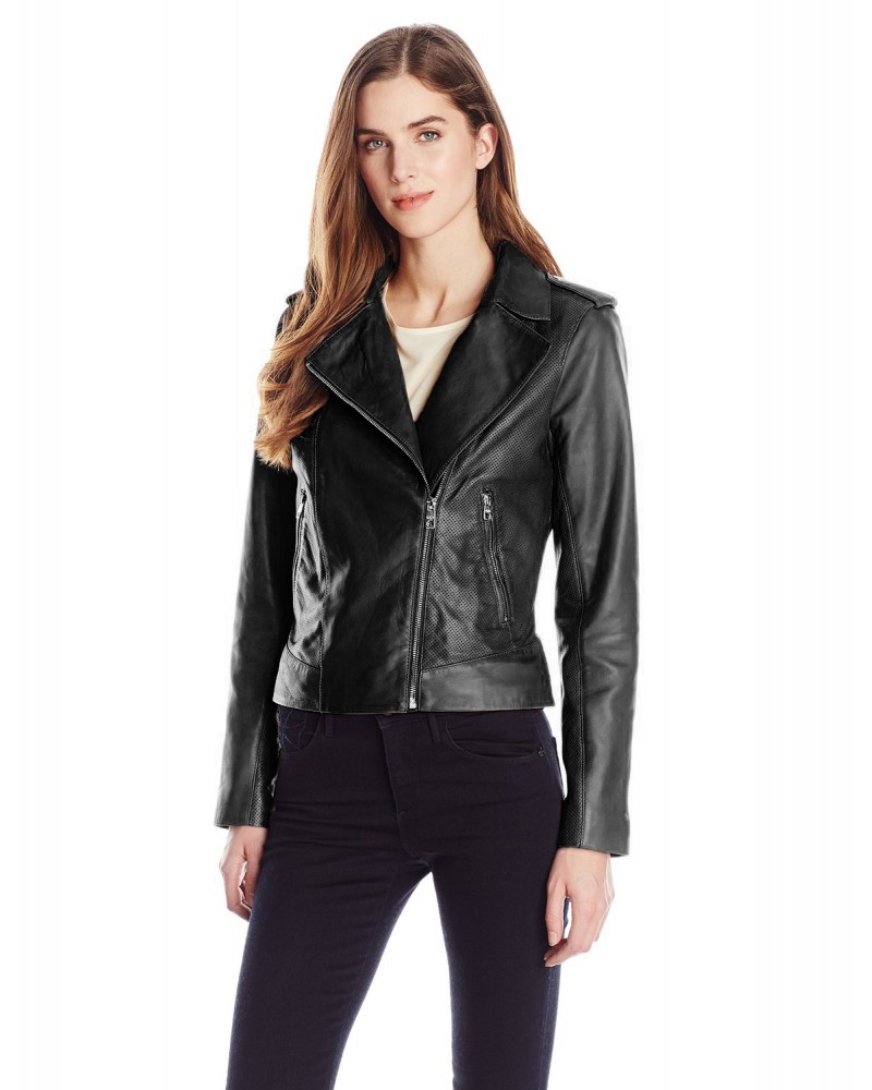 Laverapelle Women's Genuine Lambskin Leather Jacket (Double Rider Jacket) - 1521668