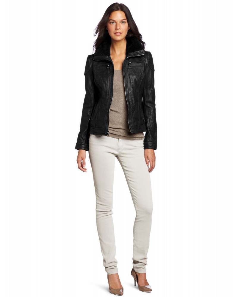 Laverapelle Women's Genuine Lambskin Leather Jacket (Aviator Jacket) - 1521669 Laverapelle Women's Genuine Lambskin Leather Jacket (Aviator Jacket) - 1521669