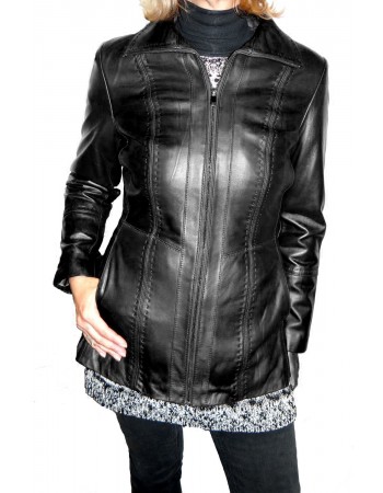 Laverapelle Women's Genuine Lambskin Leather Coat (Classic Coat) - 1522671 Laverapelle Women's Genuine Lambskin Leather Coat (Classic Coat) - 1522671