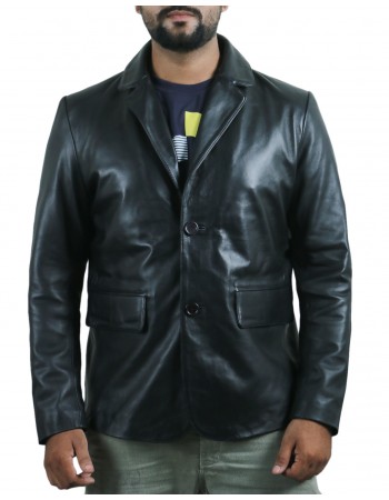 Laverapelle Men's 2 Button Stylish Blazer Cow Leather Coat (Officer Jacket) - 1501793 Laverapelle Men's 2 Button Stylish Blazer Cow Leather Coat (Officer Jacket) - 1501793
