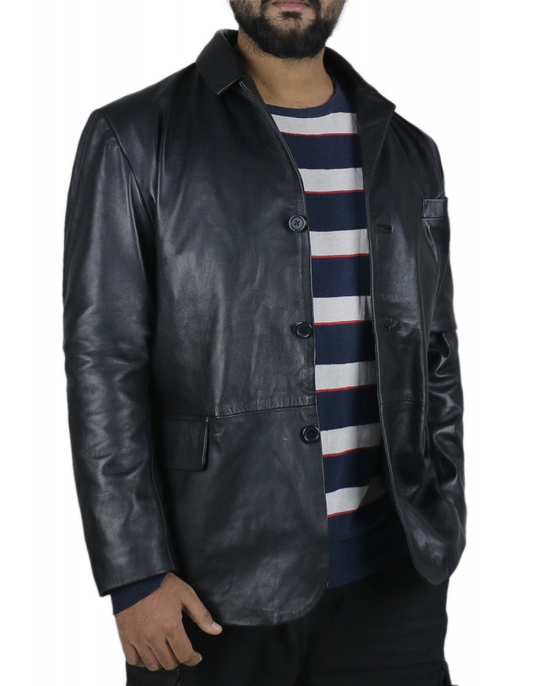 Laverapelle Men's Genuine Lambskin Leather Coat (Blazer Coat) - 1502834