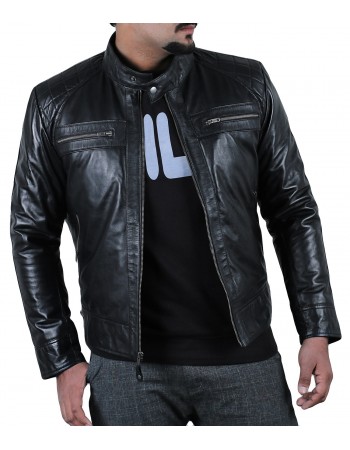 Laverapelle Men's Genuine Lambskin Leather Jacket (Fencing Jacket) - 1701007 Laverapelle Men's Genuine Lambskin Leather Jacket (Fencing Jacket) - 1701007