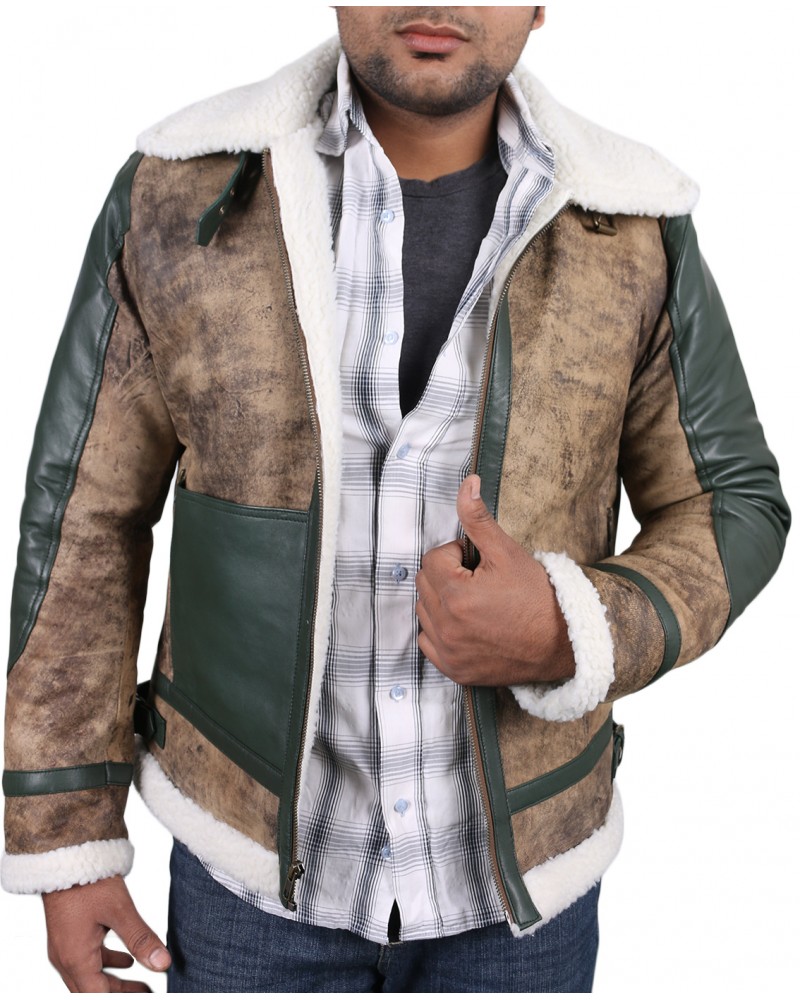 Laverapelle Men's Genuine Lambskin Leather Jacket (Aviator Jacket) - 1701023