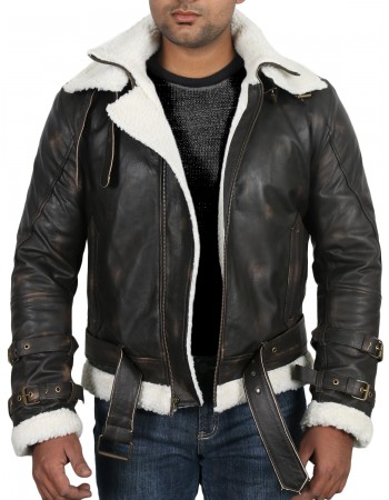 Laverapelle Men's Genuine Cow Ruboff Leather Jacket (Aviator Jacket) - 1701069 Laverapelle Men's Genuine Cow Ruboff Leather Jacket (Aviator Jacket) - 1701069