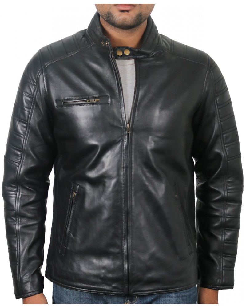 Laverapelle Men's Genuine Lambskin Leather Jacket (Racer Jacket) - 1801008 Laverapelle Men's Genuine Lambskin Leather Jacket (Racer Jacket) - 1801008