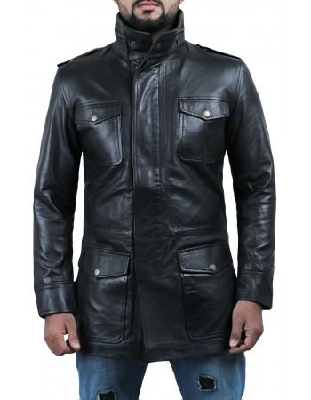 Laverapelle Men's Genuine Lambskin Leather Coat (Long Coat) - 1802001 Laverapelle Men's Genuine Lambskin Leather Coat (Long Coat) - 1802001