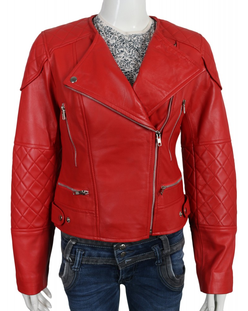 Laverapelle Women's Genuine Lambskin Leather Jacket (Double Rider Jacket) - 1821001 Laverapelle Women's Genuine Lambskin Leather Jacket (Double Rider Jacket) - 1821001