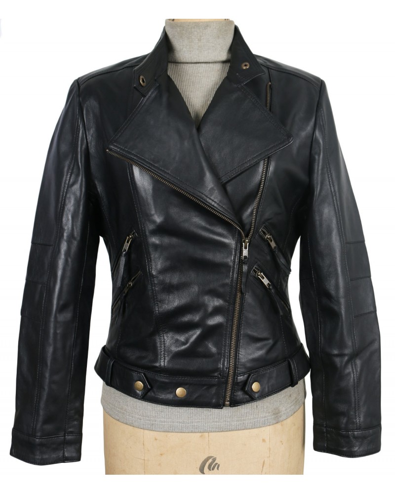 Laverapelle Women's Genuine Lambskin Leather Jacket (Double Rider Jacket) - 1821004 Laverapelle Women's Genuine Lambskin Leather Jacket (Double Rider Jacket) - 1821004