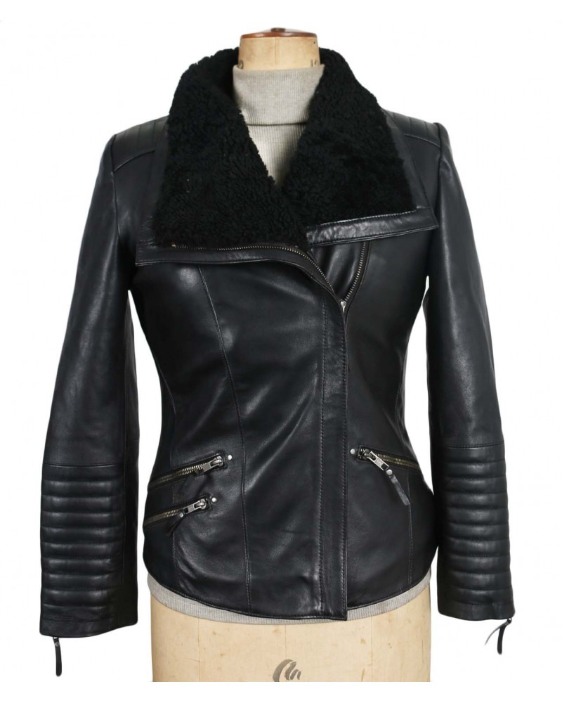 Laverapelle Women's Genuine Lambskin Leather Jacket (Double Rider Jacket) - 1821007 Laverapelle Women's Genuine Lambskin Leather Jacket (Double Rider Jacket) - 1821007