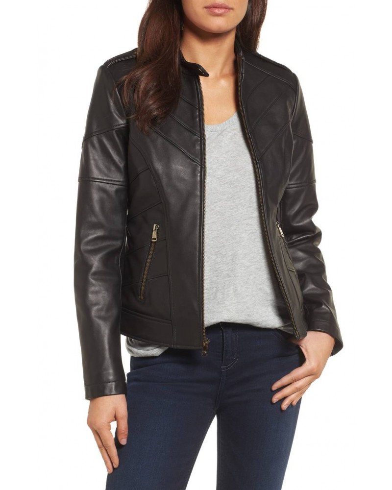 Laverapelle Women's Genuine Lambskin Leather Jacket (Racer Jacket) - 1821017 Laverapelle Women's Genuine Lambskin Leather Jacket (Racer Jacket) - 1821017