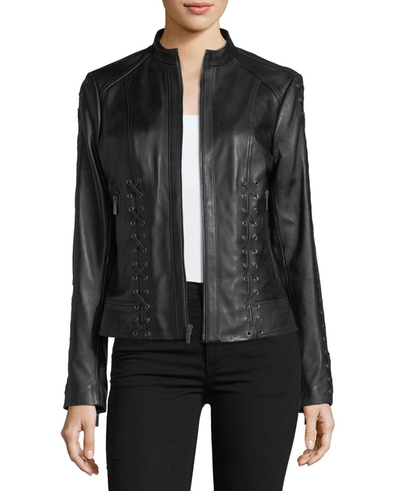 Laverapelle Women's Genuine Lambskin Leather Jacket (Racer Jacket) - 1821025 Laverapelle Women's Genuine Lambskin Leather Jacket (Racer Jacket) - 1821025
