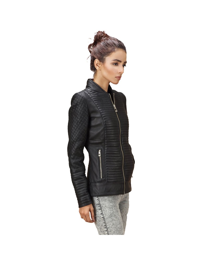 Laverapelle Women's Genuine Lambskin Leather Jacket (fencing Jacket) - 1821031 Laverapelle Women's Genuine Lambskin Leather Jacket (fencing Jacket) - 1821031