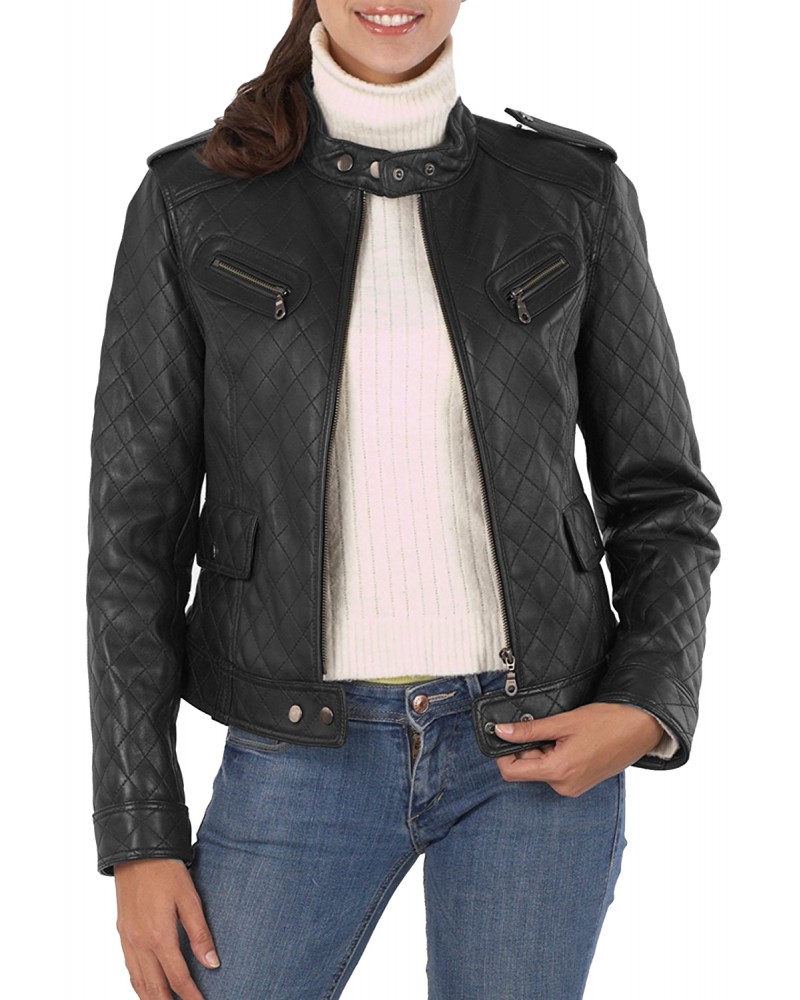 Laverapelle Women's Genuine Lambskin Leather Jacket (Racer Jacket) - 1821036 Laverapelle Women's Genuine Lambskin Leather Jacket (Racer Jacket) - 1821036