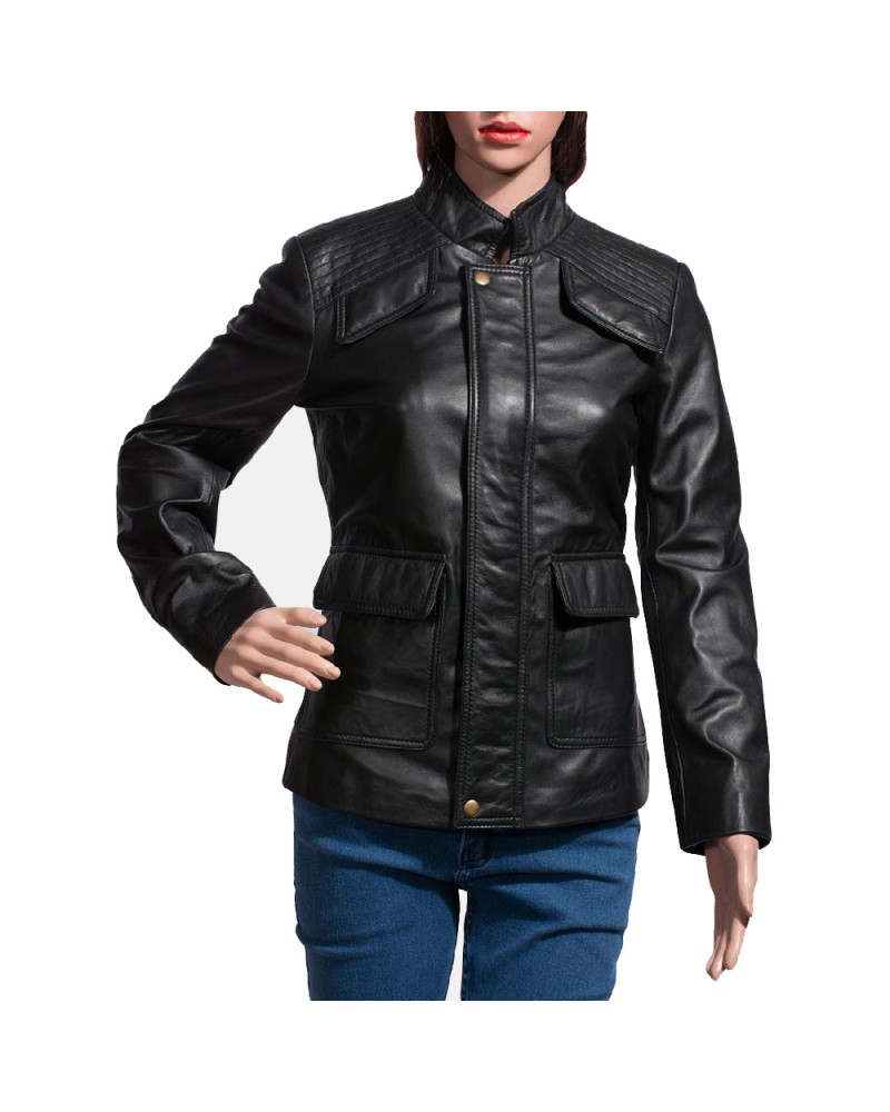 Laverapelle Women's Genuine Lambskin Leather Jacket (fencing Jacket) - 1821038 Laverapelle Women's Genuine Lambskin Leather Jacket (fencing Jacket) - 1821038