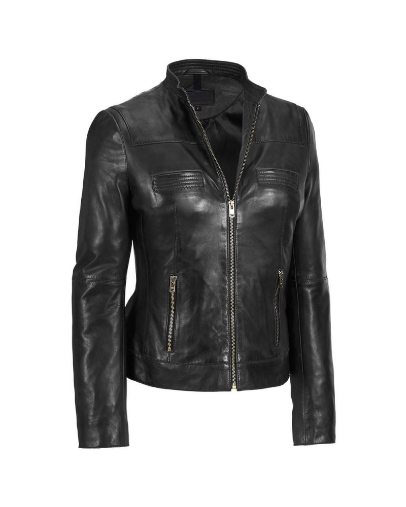 Laverapelle Women's Genuine Lambskin Leather Jacket (Racer Jacket) - 1821039 Laverapelle Women's Genuine Lambskin Leather Jacket (Racer Jacket) - 1821039