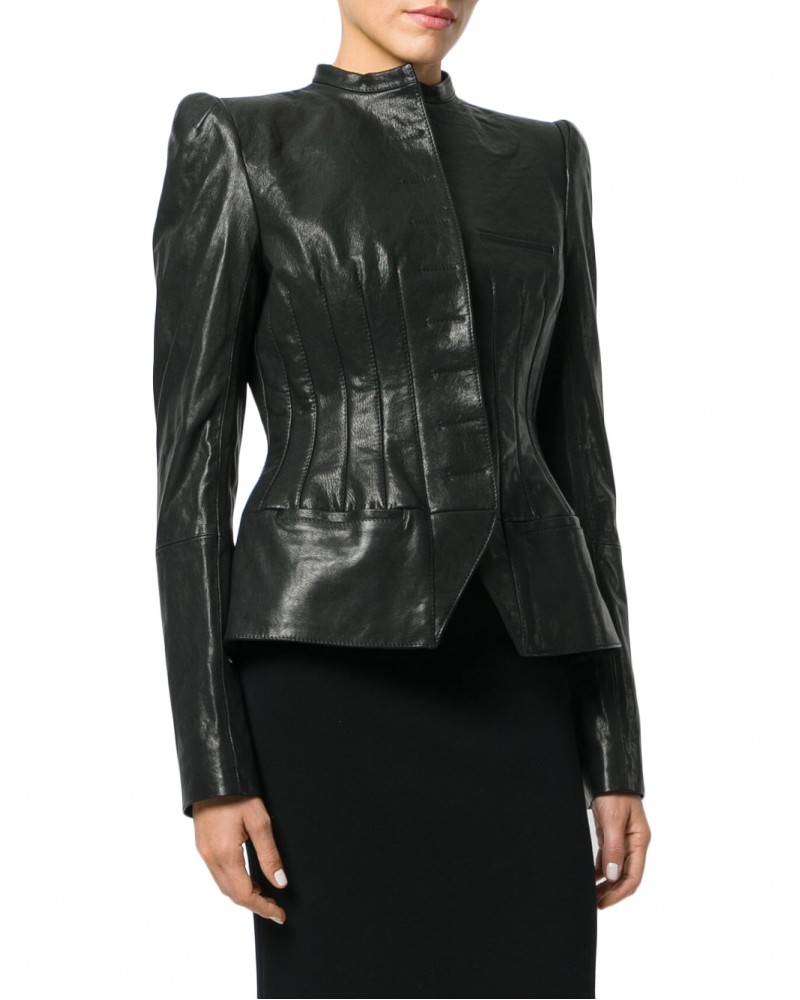 Laverapelle Women's Genuine Lambskin Leather Jacket (Officer Jacket) - 1821056 Laverapelle Women's Genuine Lambskin Leather Jacket (Officer Jacket) - 1821056