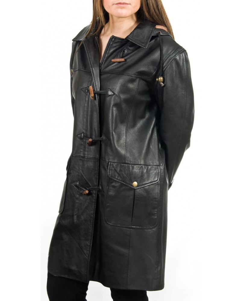 Laverapelle Women's Genuine Lambskin Leather Coat (Long Coat) - 1822008