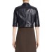 Laverapelle Women's Genuine Lambskin Leather Jacket (Cropped Jacket) - 1823001 Laverapelle Women's Genuine Lambskin Leather Jacket (Cropped Jacket) - 1823001