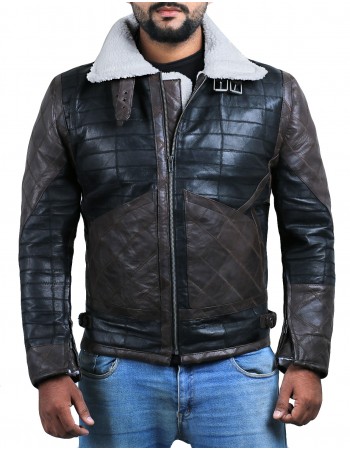 Laverapelle Men's Genuine Lambskin Leather Jacket (Black, Patchwork) - 2001024 Laverapelle Men's Genuine Lambskin Leather Jacket (Black, Patchwork) - 2001024