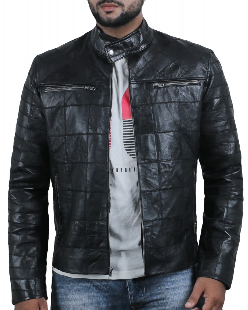 Laverapelle Men's Genuine Lambskin Leather Jacket (Patchwork) - 2001139 Laverapelle Men's Genuine Lambskin Leather Jacket (Patchwork) - 2001139