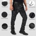 Laverapelle Men's Genuine Lambskin Leather Pants (Black, Laced Leather Pants) - 2304002 Laverapelle Men's Genuine Lambskin Leather Pants (Black, Laced Leather Pants) - 2304002