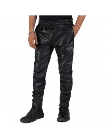 Laverapelle Men's Genuine Lambskin Leather Pants (Black, Leather Joggers) - 2304003 Laverapelle Men's Genuine Lambskin Leather Pants (Black, Leather Joggers) - 2304003