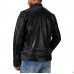 Laverapelle Men's Genuine Cow Ruboff Leather Jacket (Black, Biker Jacket) - 2401010