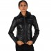 Laverapelle Women's Genuine Lambskin Racer Leather Jacket with Removable Hood Laverapelle Women's Genuine Lambskin Racer Leather Jacket with Removable Hood