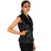 Laverapelle Women's Genuine Lambskin Biker Style Leather Vest