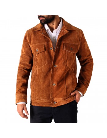 Laverapelle Men’s Trucker Cow Suede Leather Jacket (Black, Blazer Jacket) - 2501003 Laverapelle Men’s Trucker Cow Suede Leather Jacket (Black, Blazer Jacket) - 2501003