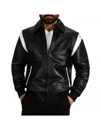 Laverapelle Men's Genuine Lambskin Two-tone Bomber Jacket Laverapelle Men's Genuine Lambskin Two-tone Bomber Jacket